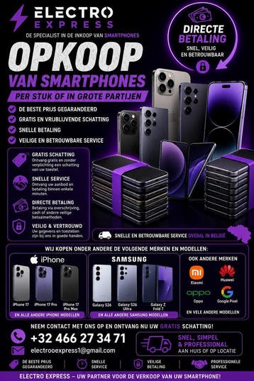 DIRECTE OPKOOP SAMSUNG S26 - IPHONE 17  Per stuk of in loten, Neuf