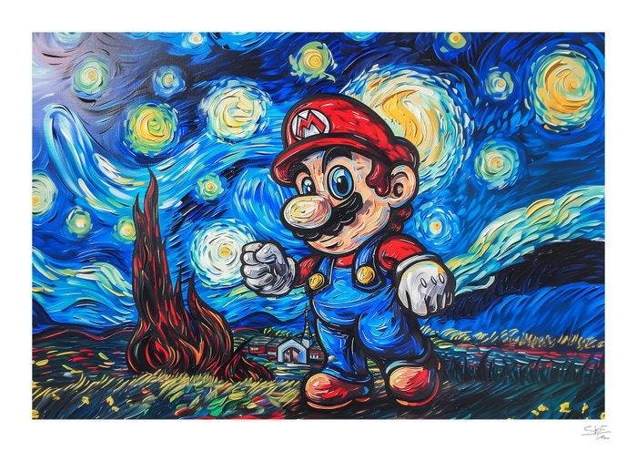 SKE - Mario Night, Antiquités & Art, Art | Objets design
