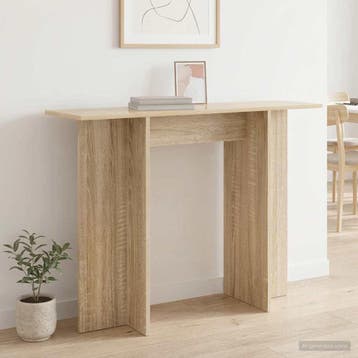 vidaXL Wandtafel Sonoma Eiken 100 x 30 x 75 cm Bewerkt hout, Verzenden