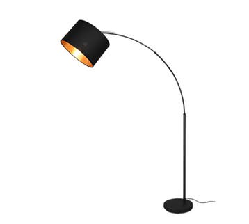 Trio BOLIVIA vloerlamp | E27 Fitting | mat zwart met zwart m, Verzenden, Nieuw