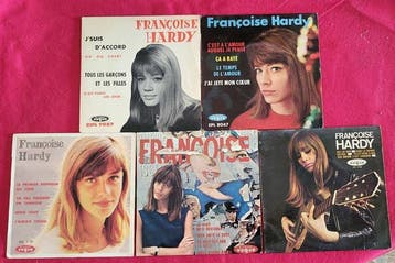 Johnny Hallyday, Françoise Hardy - 10 x 7 singles/EPs -, Nieuw in verpakking