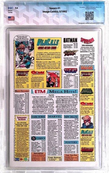 Spawn #1 - EGC 9.8 - Questions, part 1 - 1st appearance of, Boeken, Nieuw
