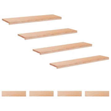 vidaXL Trapmatten 8 st Naturel 120 x 25 x 2 cm Massief, Doe-het-zelf en Bouw, Ladders en Trappen, Verzenden, Nieuw