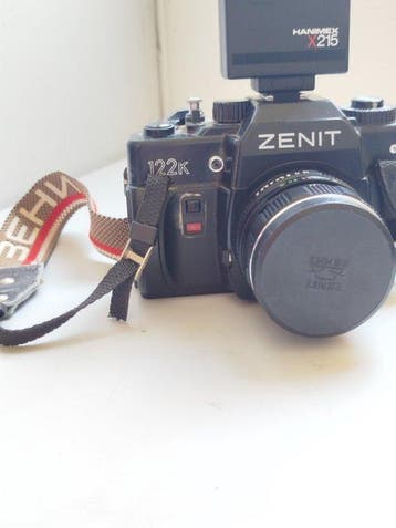 KMZ Krasnogorsk Zenit 122K + Helios 44K-4 + Flash Hanimex, Nieuw