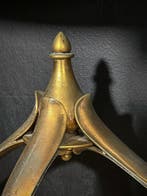 Wandtafel - Brons, Marmer - H : 96 cm, Antiek en Kunst