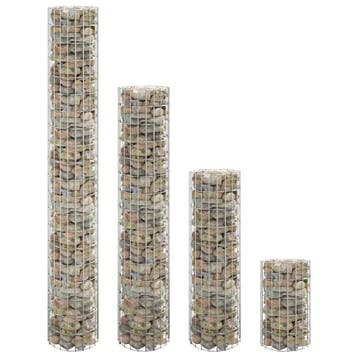 vidaXL Gabion plantenbakken 4 st rond verhoogd, Verzenden