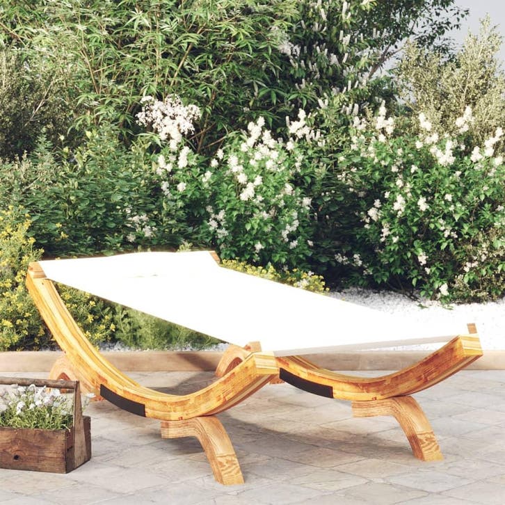 vidaXL Loungebed 100x188,5x44 cm massief gebogen hout, Tuin en Terras, Ligbedden, Nieuw, Verzenden