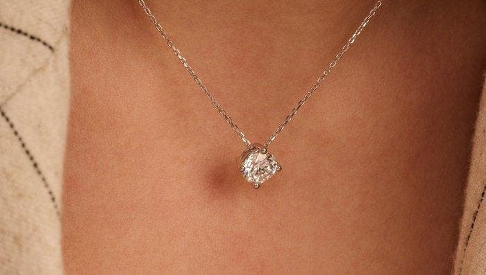 Halsketting - 14 karaat Witgoud - 2.59ct. tw. Diamant, Bijoux, Sacs & Beauté, Colliers