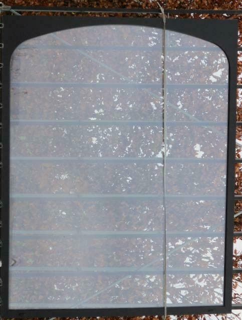 pvc raam , chassis , venster 198 x 252 wit / zwart ral 9005, Doe-het-zelf en Bouw, Raamkozijnen en Schuifdeuren, Inclusief glas