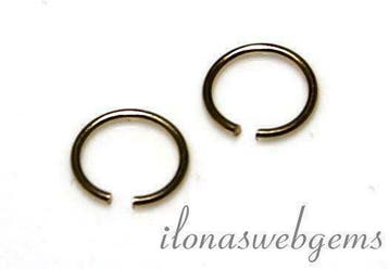 10 stuks Gold filled oogje open ca. 6x0,6mm, Verzenden, Overige typen