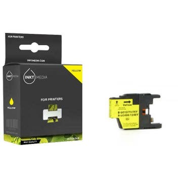 Brother LC-1240YE inktcartridge geel inktmedia huismerk, Computers en Software, Printers, Verzenden, Nieuw