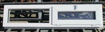 pvc raam , chassis , venster 165 x 40  wit, Kunststof, Raamkozijn, Nieuw, Ophalen of Verzenden