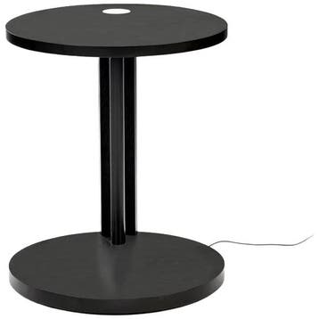 Serax Bijzettafel Laag Met Led Verlichting Beuken Zwart Aura, Verzenden, Zo goed als nieuw, Hout, 60 cm of meer