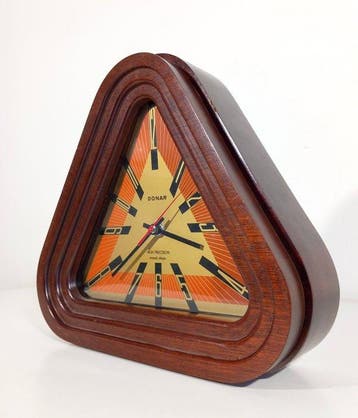 Horloge murale - Donar - Bois, Verre, Acier - 1960-1970
