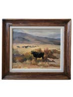 Luis Cañadas Guerrero (1928-2013) - Toro Bravo en la Dehesa