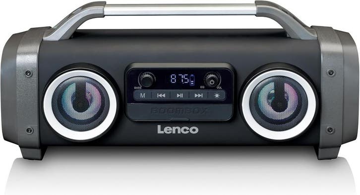 Lenco SPR-100BK - Bluetooth Speaker Draadloos - LED Licht -, Huis en Inrichting, Woonaccessoires | Overige, Nieuw, Verzenden