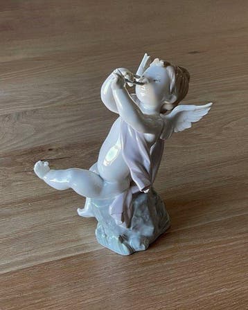 Lladró - Figuur - Querubín con flauta - Porselein