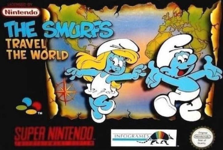 De Smurfen (Losse Cassette) (SNES Games), Games en Spelcomputers, Games | Nintendo Super NES, Zo goed als nieuw, Ophalen of Verzenden
