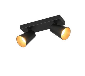 Trio SHARP plafondspot | GU10 Fitting | mat zwart | Ø 8 cm |, Verzenden