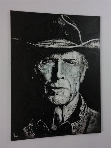 Clint Eastwood - Handpainted and signed - by Artist Vincent, Nieuw