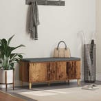 vidaXL Hallenbank Oudhout 100 x 38 x 46 cm Geengineerd Hout, Verzenden