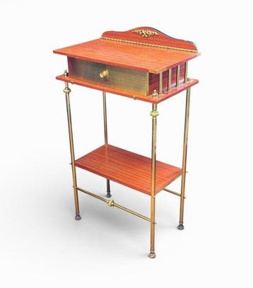 Bijzettafel - Alta - 73 cm - Hout, Verguld messing - Regence, Nieuw