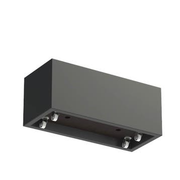 Polyester plantenbak 120x50x50cm - Met wielen