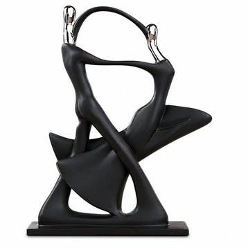 sculptuur, Abstract Dancing Couple Sculpture Modern Romantic