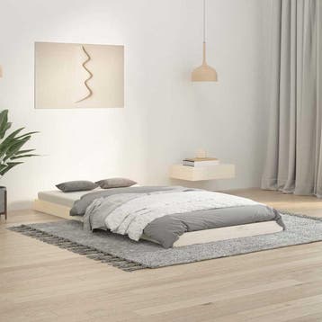 vidaXL Bedframe massief grenenhout wit 90x190 cm, Huis en Inrichting, Verzenden, Nieuw