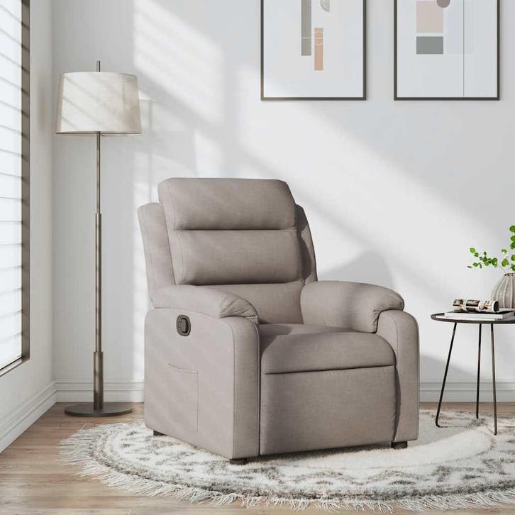 Fauteuil taupe verstelbaar | Retour Deal | 54% Korting, Maison & Meubles, Fauteuils, Envoi