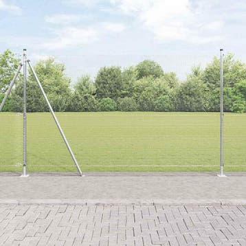 vidaXL gelast draadhek met betonnen voetstuk 25 x 1,5 m, Verzenden, Nieuw
