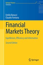 Financial Markets Theory 9781447173212 Emilio Barucci, Verzenden, Gelezen, Emilio Barucci
