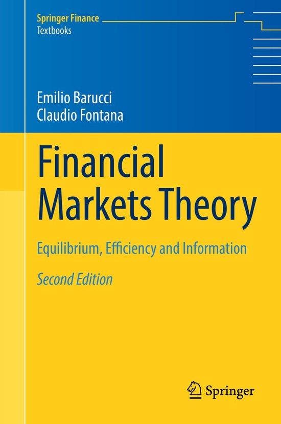Financial Markets Theory 9781447173212 Emilio Barucci, Livres, Langue | Anglais, Envoi