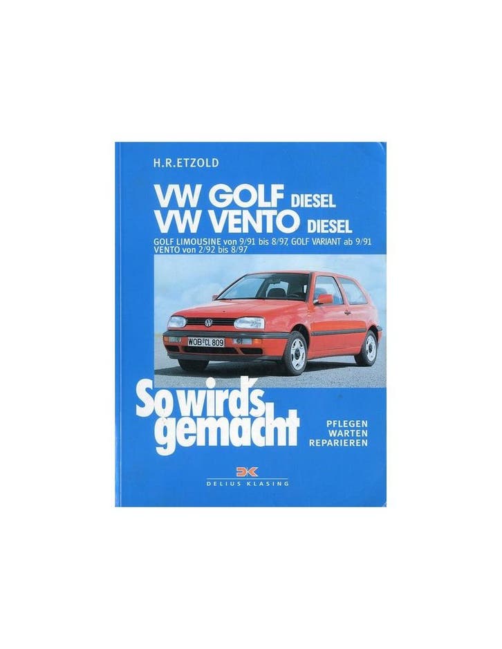 1991 - 1997 VOLKSWAGEN GOLF & VENTO DIESEL LIMOUSINE / VAR.., Autos : Divers, Modes d'emploi & Notices d'utilisation, Enlèvement ou Envoi