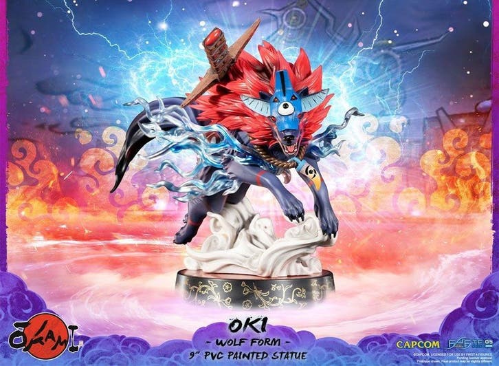Okami PVC Statue Oki (Wolf Form) 21 cm, Collections, Cinéma & Télévision, Enlèvement ou Envoi