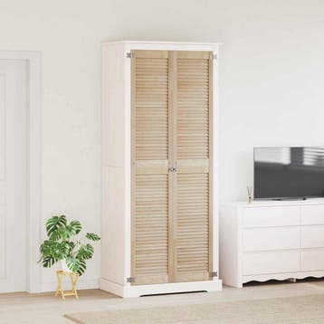 vidaXL Kastdeur 2 st Naturel 201 x 2,1 x 39,5 cm Massief, Doe-het-zelf en Bouw, Verzenden, Nieuw
