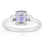 Bague - 14 carats Or blanc - 1.55ct. tw. Tanzanite - Diamant, Handtassen en Accessoires, Ringen, Nieuw