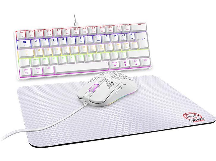 Qware -  Gaming Bundle - El Paso - Wit, Computers en Software, Toetsenborden, Nieuw, Bedraad, Verzenden