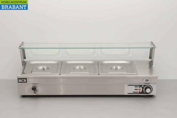 HCB RVS Bain marie 3 x 1/2 GN 95 cm 230V Horeca, Ophalen of Verzenden