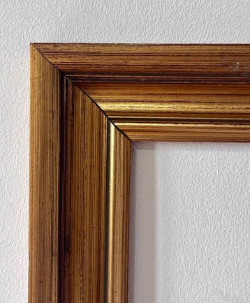 Lijst - Walnoot - Groot gouden lijst 120 × 80, Antiek en Kunst