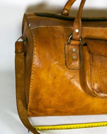 Borsone in cuoio italiano vintage - Sac de voyage
