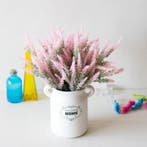 Kunst Boeket met Vaas - Lavendel Plastic Bloemen Luxe, Huis en Inrichting, Woonaccessoires | Kunstplanten en Kunstbloemen, Verzenden