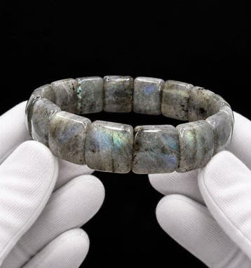 Elegante armband van natuurlijke labradoriet - armband -