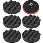 tectake 5 polijstsponzen 150 mm, gewafeld incl. poetsschrijf, Autos : Divers, Produits d'entretien, Verzenden