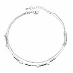 Fako Bijoux - Enkelbandje - Sterretjes - Verzilverd, Verzenden, Nieuw