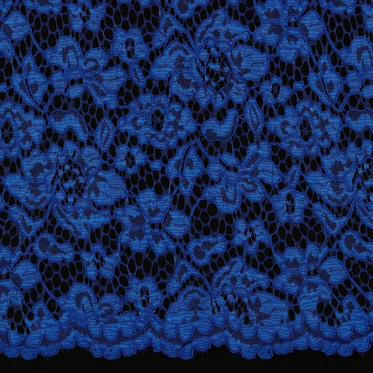 10 meter kant stof - Cobaltblauw - 100% polyester, Hobby en Vrije tijd, Stoffen en Lappen, 120 cm of meer, 200 cm of meer, Blauw