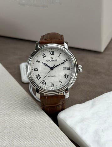 Grovana - Automatic Date White Dial - 1703.2538 - Homme -, Nieuw