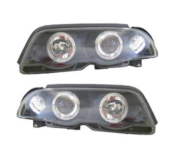 PHARES ANGEL EYES BMW E46 4P 98-01 FOND NOIR, Verzenden, Nieuw