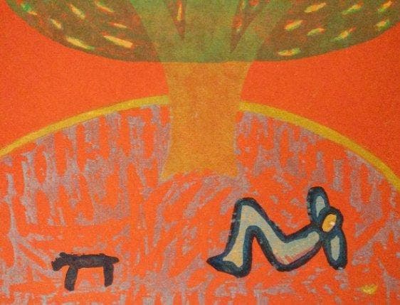 Gashu Fukami () (1953) - Under the Sun, Antiek en Kunst, Antiek | Overige Antiek