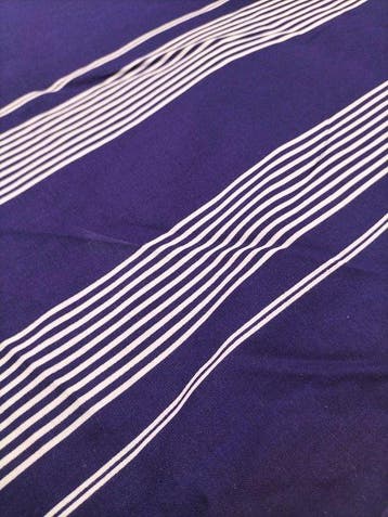 Stupendo cotone darredo vintage Boras a righe blu e bianche